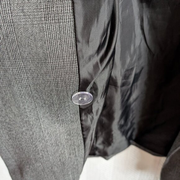 Asos Design Women's Oversized Gray Plaid Double-Breasted Blazer Size 10 Office - Picture 10 of 15
